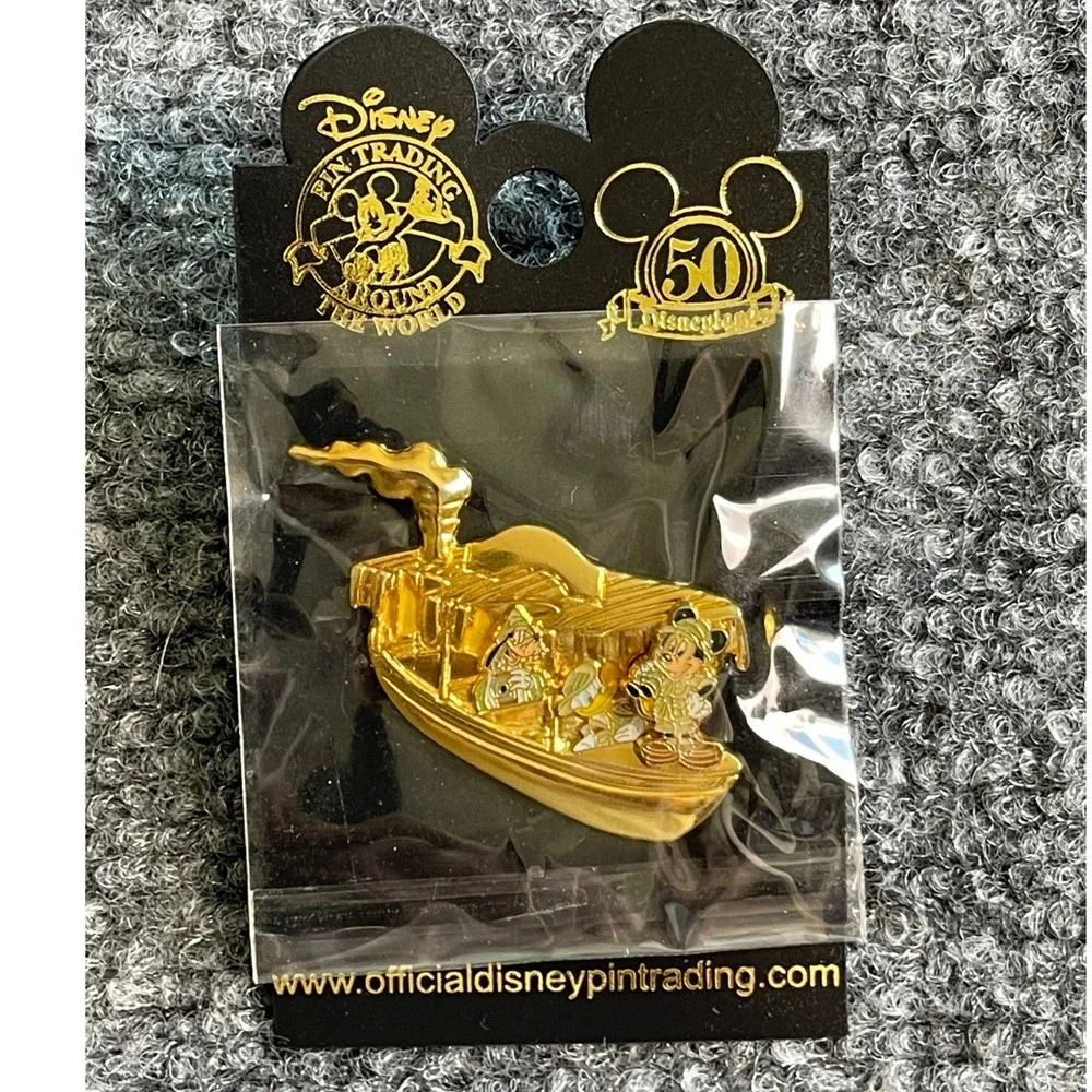 Disney Pin Trading Around The World Disneyland 50th Jungle Cruise Mickey Goofy‎
